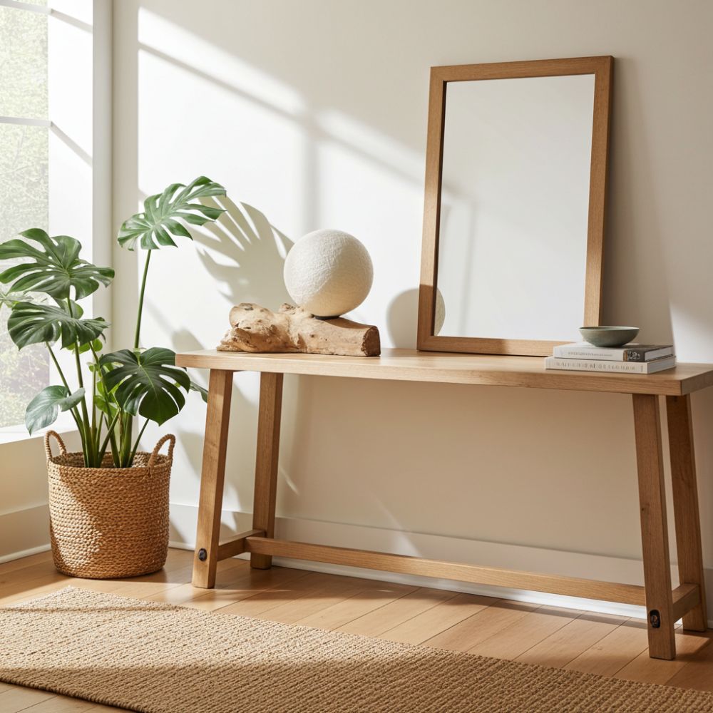 DriftGlow Driftwood Lamp – Cotton Luna Ivory Shade