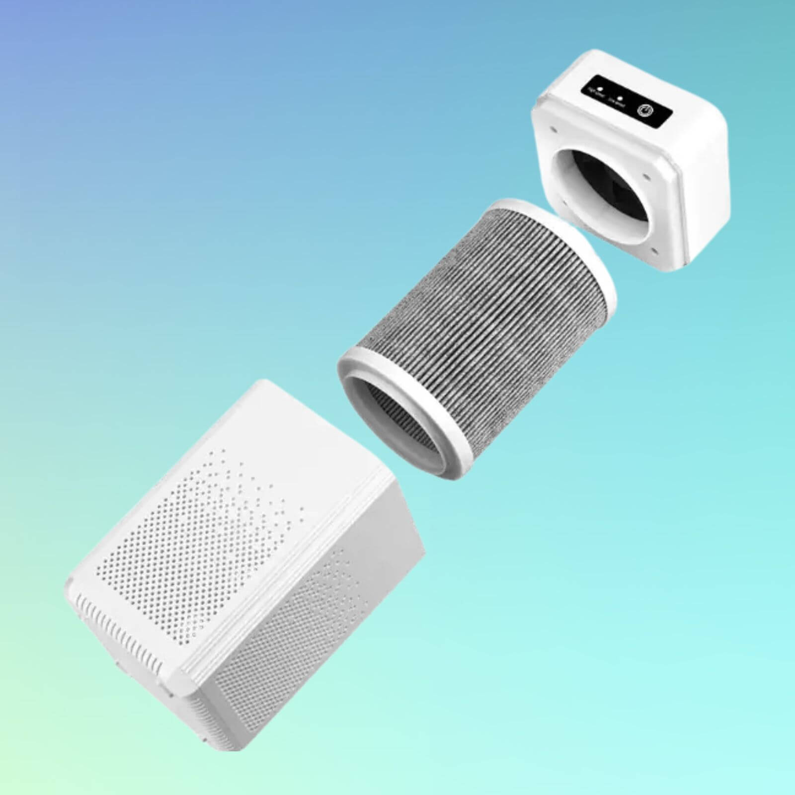 3-in-1 HEPA + carbon replacement filter for Negative Ion Air Purifier