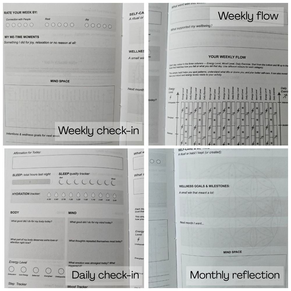 White wellness journal - 120 pages