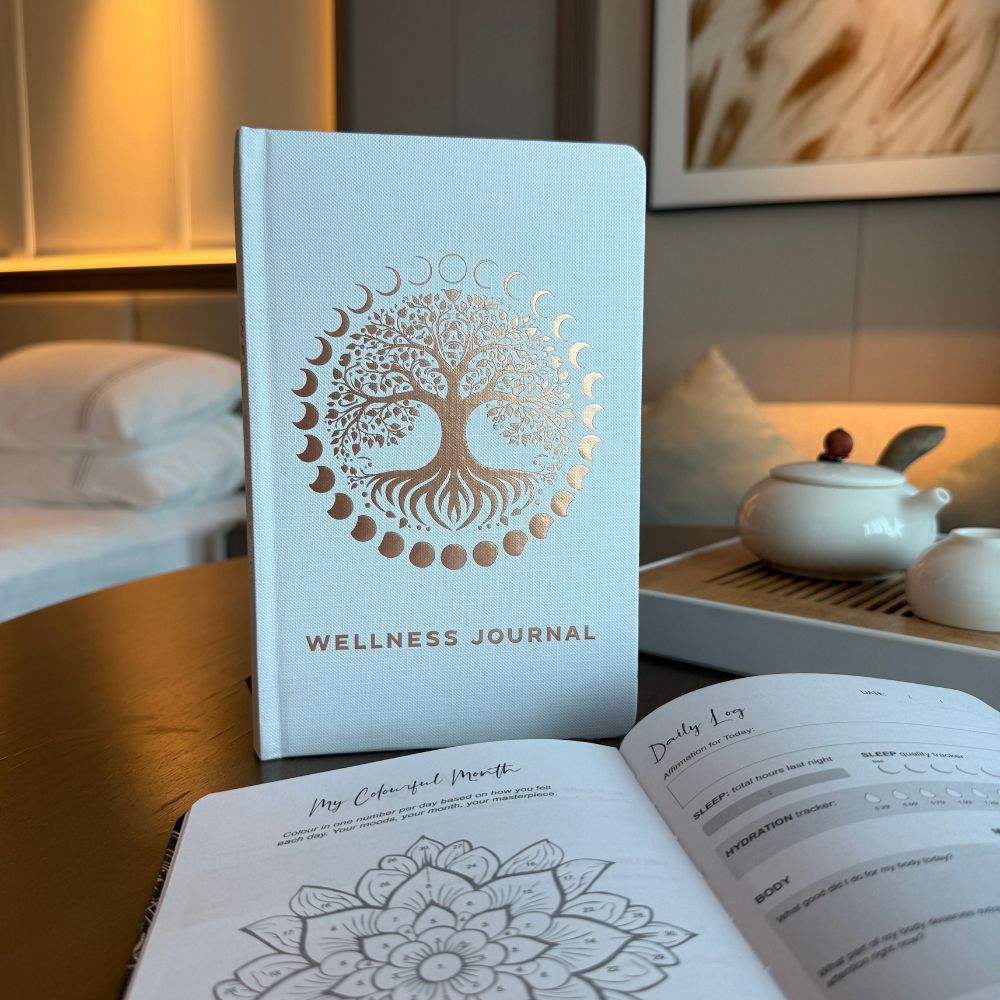 White wellness journal - 120 pages