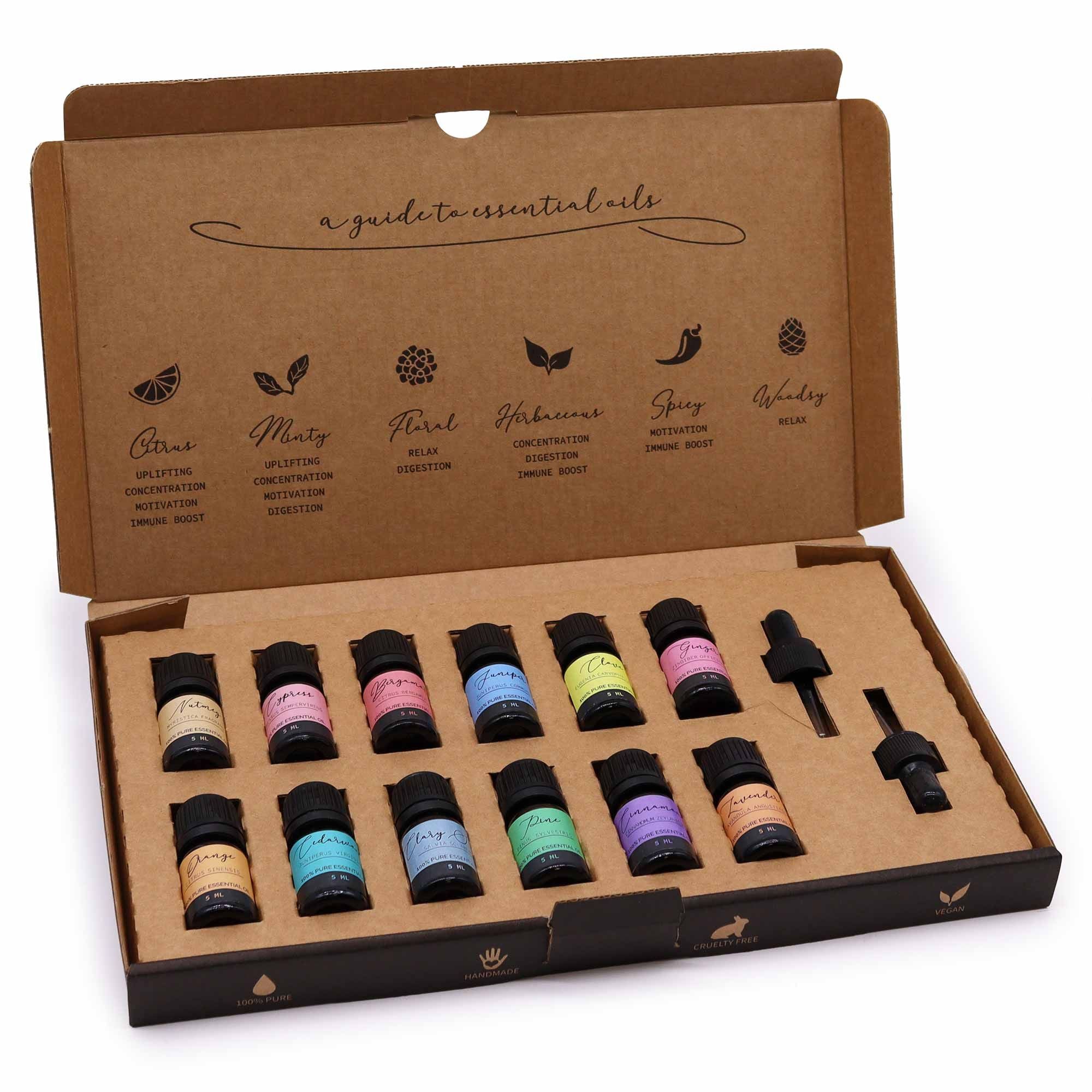 Autumn essential oil set with twelve 5ml pure aromatherapy oils
