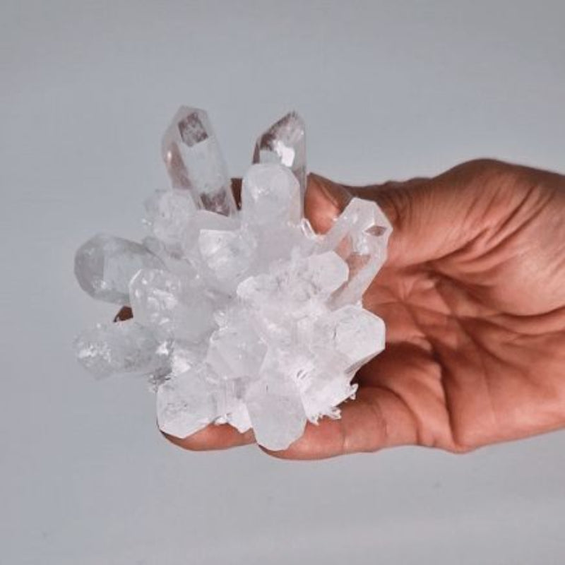 Decorative Clear Quartz-Style Crystal Cluster – Approx. 8 cm
