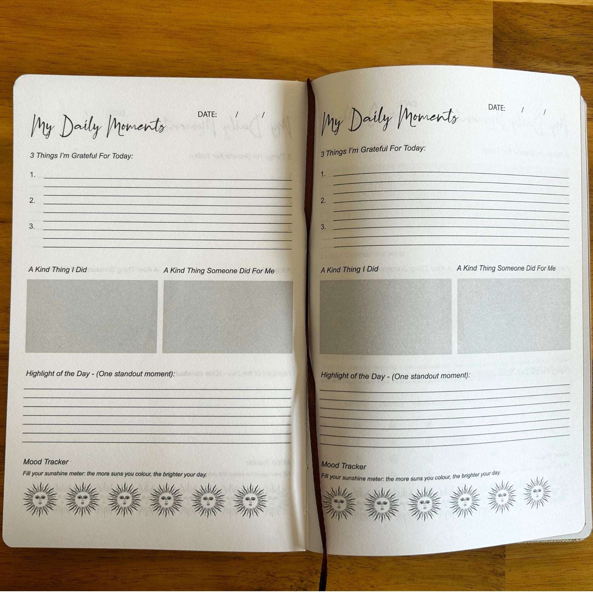Ivory Gratitude Journal with Gold Lining - 120 pages