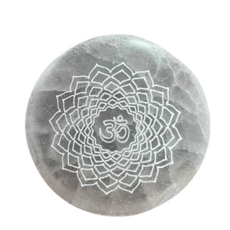 Seven Chakra Selenite Charging Plate Set