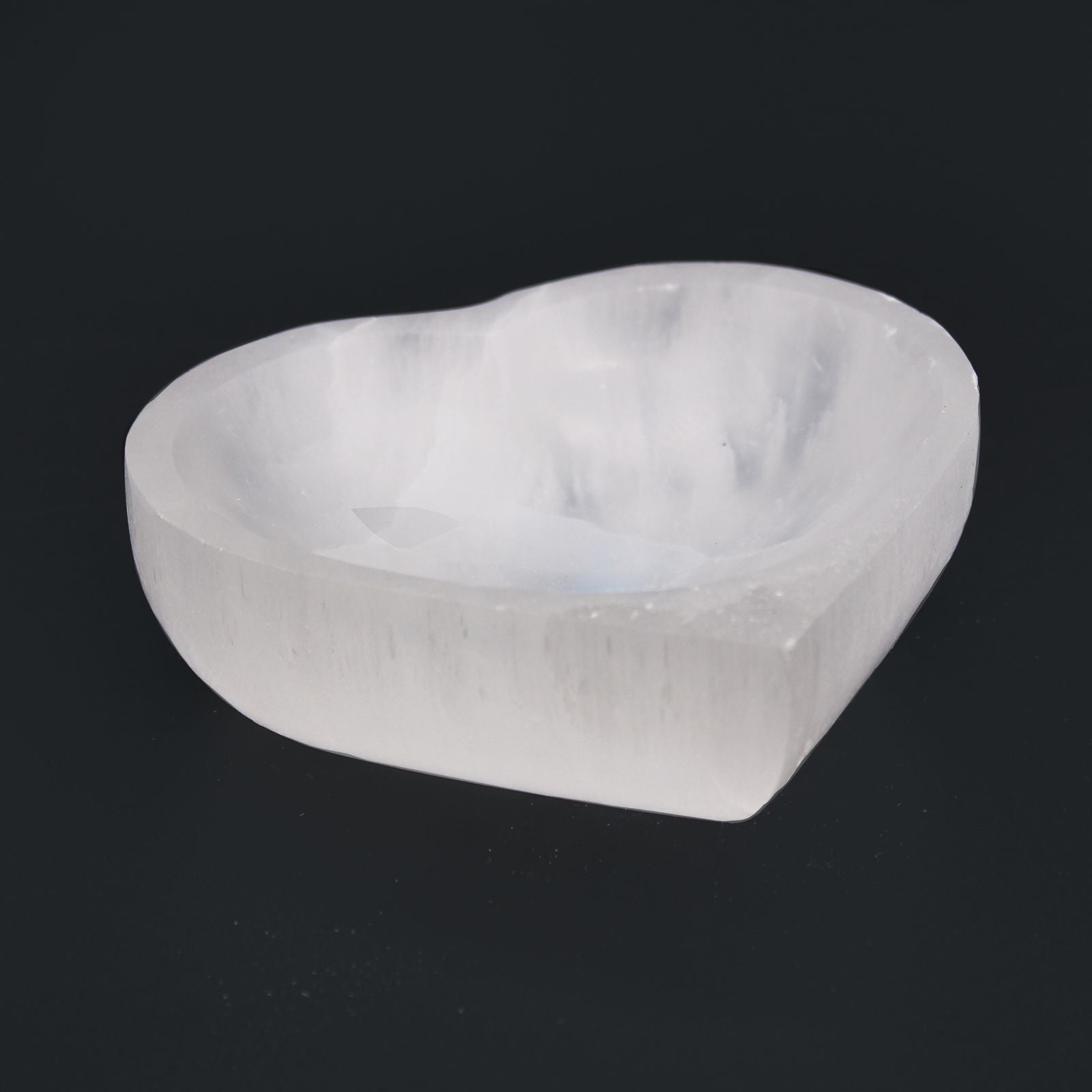 Selenite Heart Bowl – 10 cm