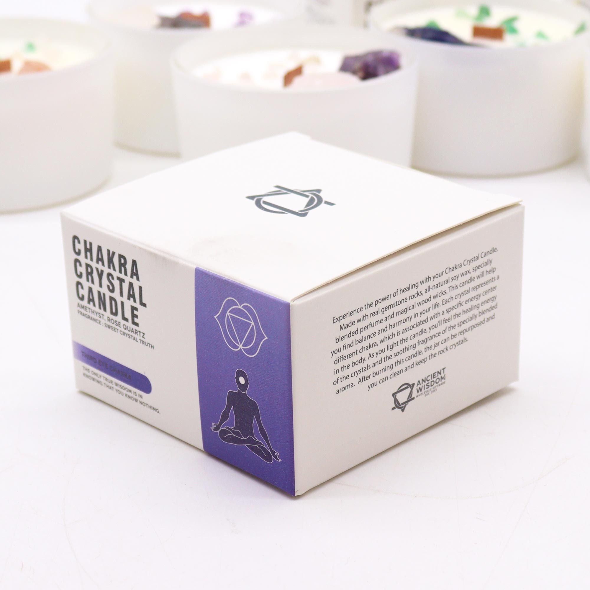 Chakra Crystal Candle – Third Eye Chakra