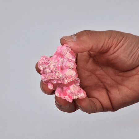 Decorative Aura Rose Halo Quartz-Style Cluster – Approx. 7–10 cm