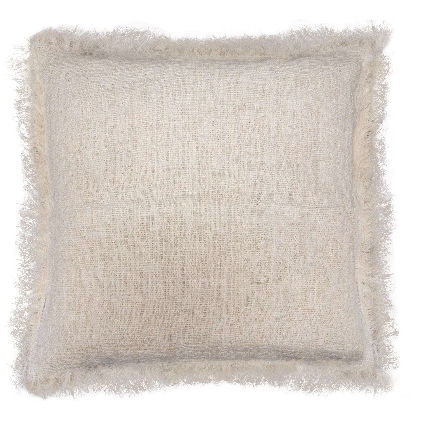Linen Cushion Cover with Fringe – 45 × 45 cm