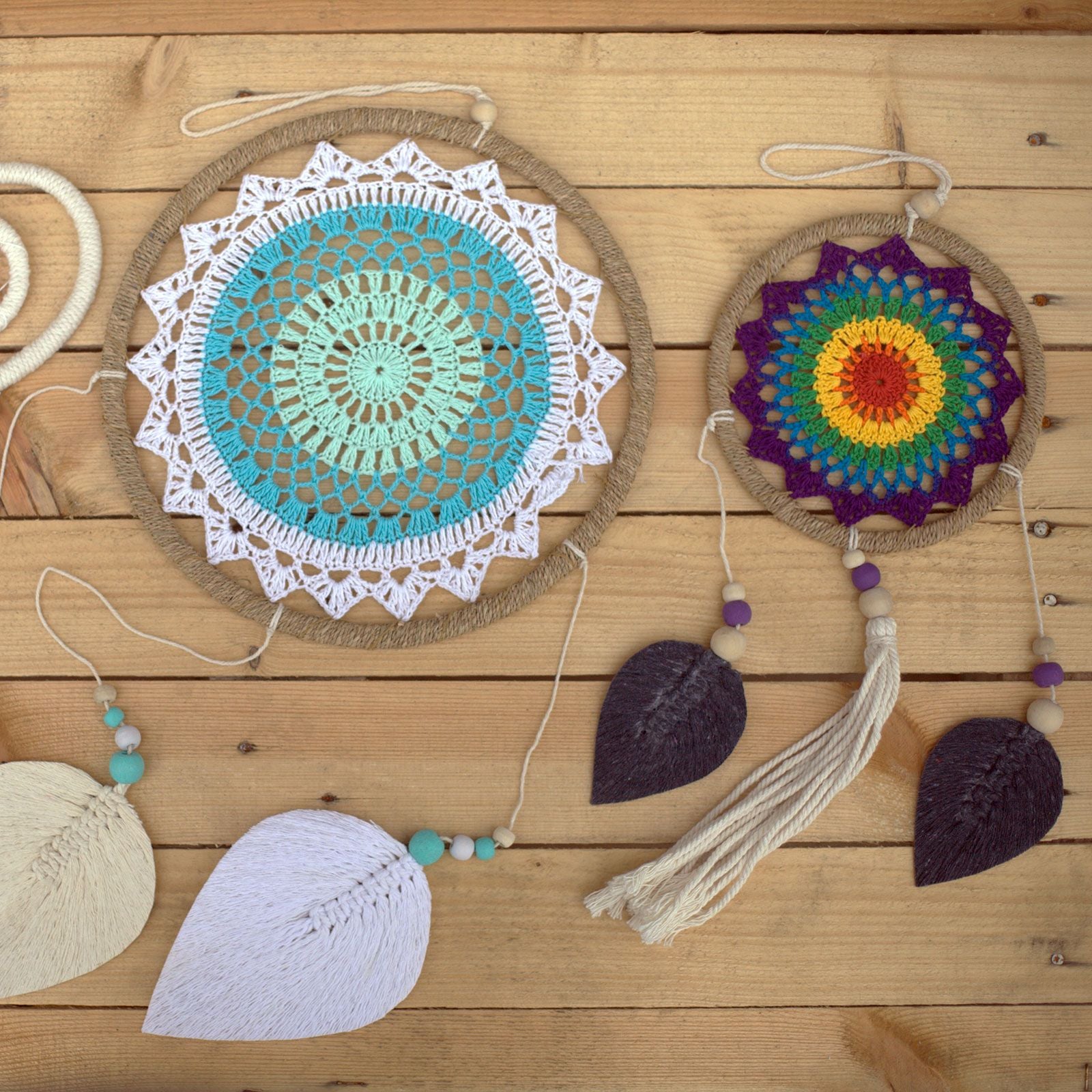 Natural Dream Catcher – Large | Turquoise Elemental Spirits