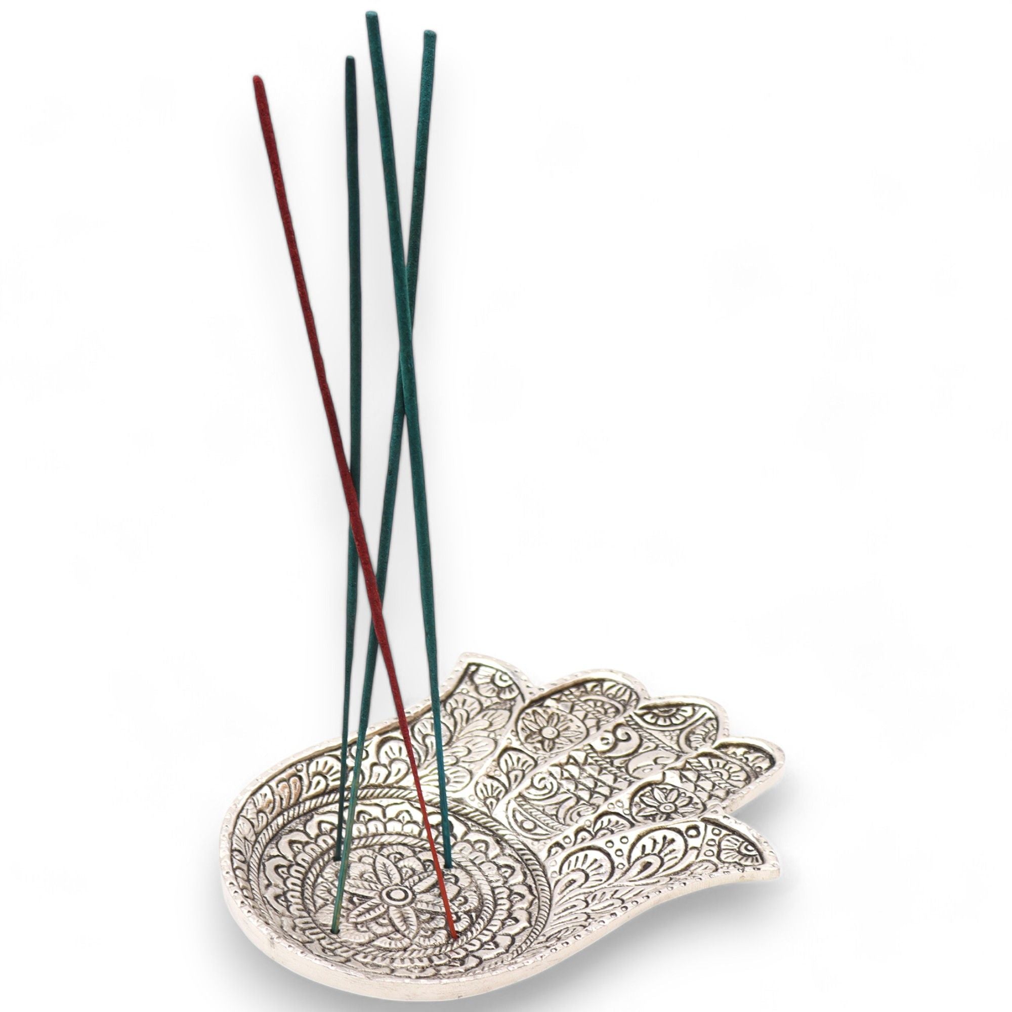 Polished Aluminium Hamsa Incense Holder