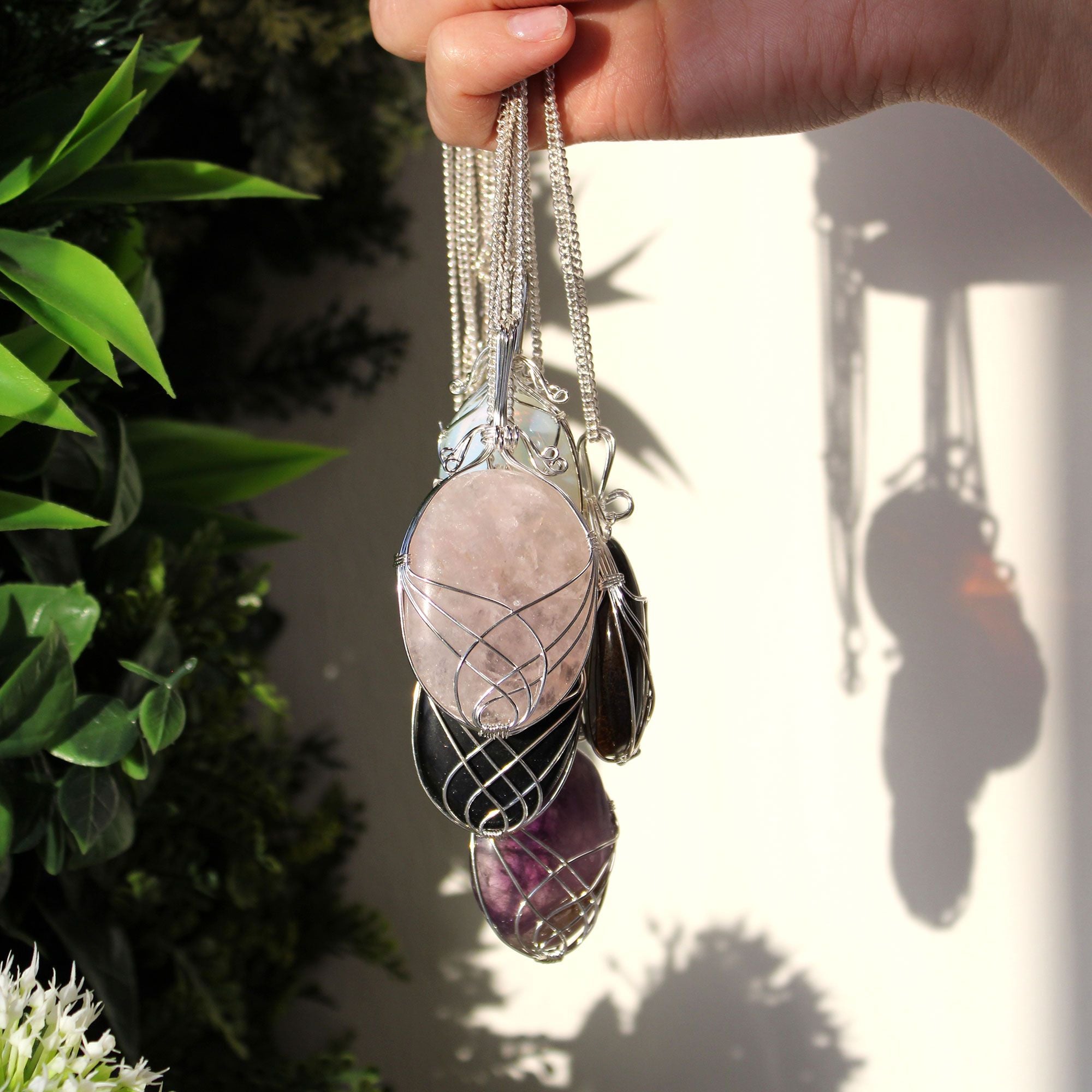 Swirl Black Onyx Gemstone Necklace β Handcrafted