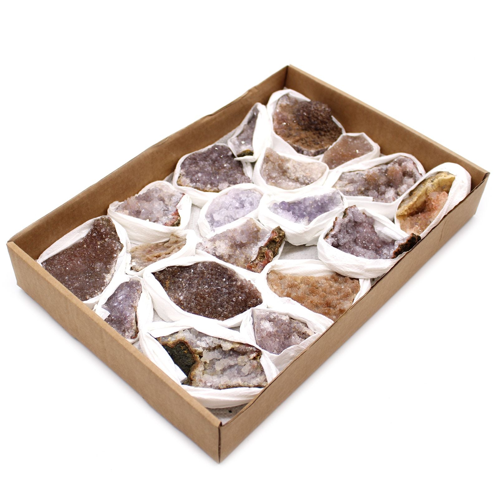 Natural Amethyst Mineral Specimen Set – Approx. 20 Pieces