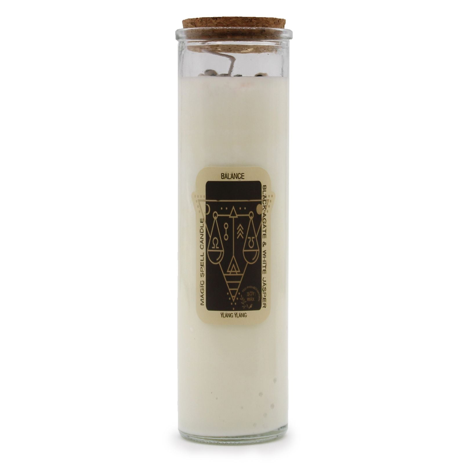 Balance soy candle with clean steady flame and minimalist design