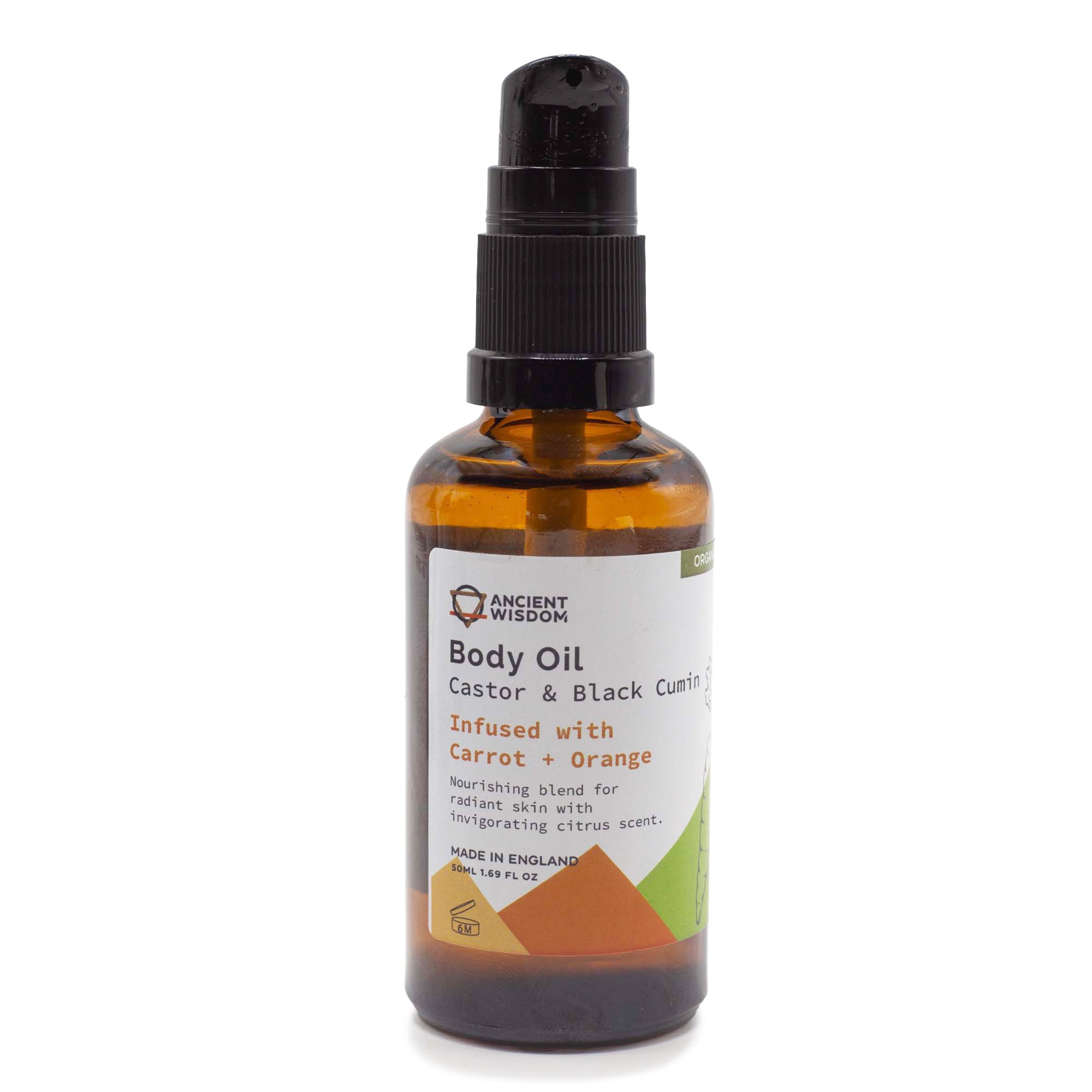 Organic body oil 50ml - Carrot & orange