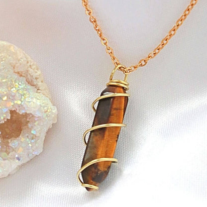 18K Double-Ended Natural Crystal Necklace