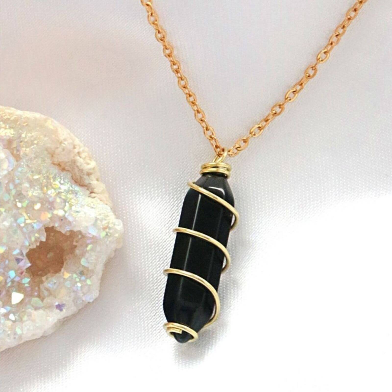 18K Double-Ended Natural Crystal Necklace