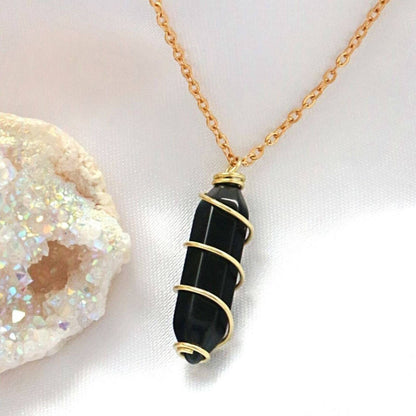 18K Double-Ended Natural Crystal Necklace