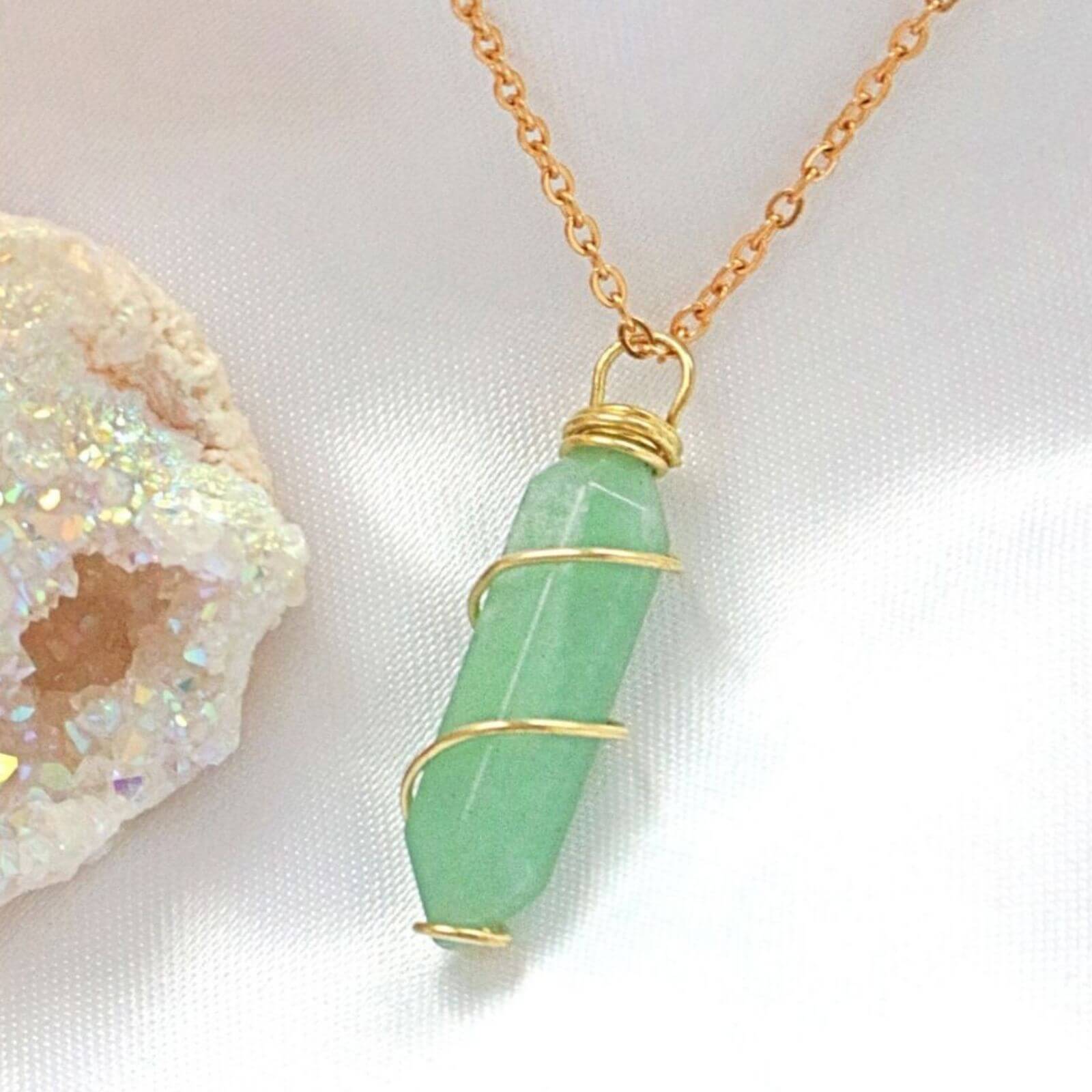 18K Double-Ended Natural Crystal Necklace