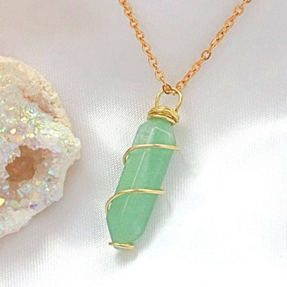 18K Double-Ended Natural Crystal Necklace