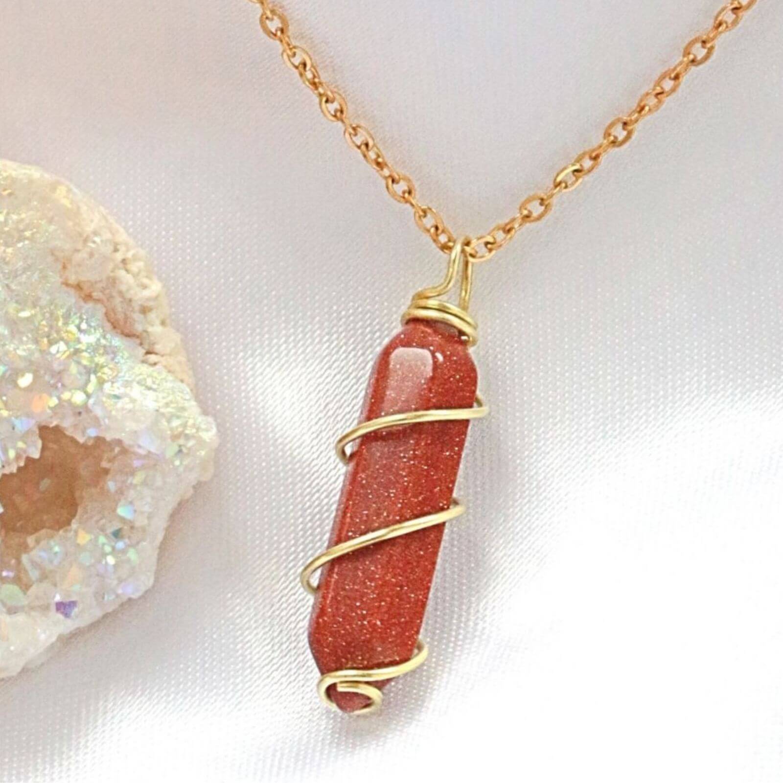 18K Double-Ended Natural Crystal Necklace