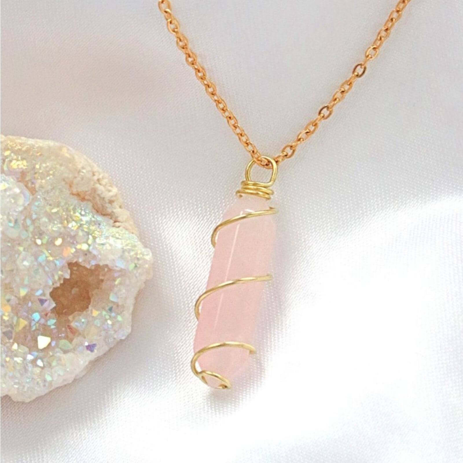 18K Double-Ended Natural Crystal Necklace