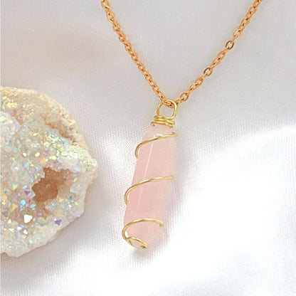 18K Double-Ended Natural Crystal Necklace