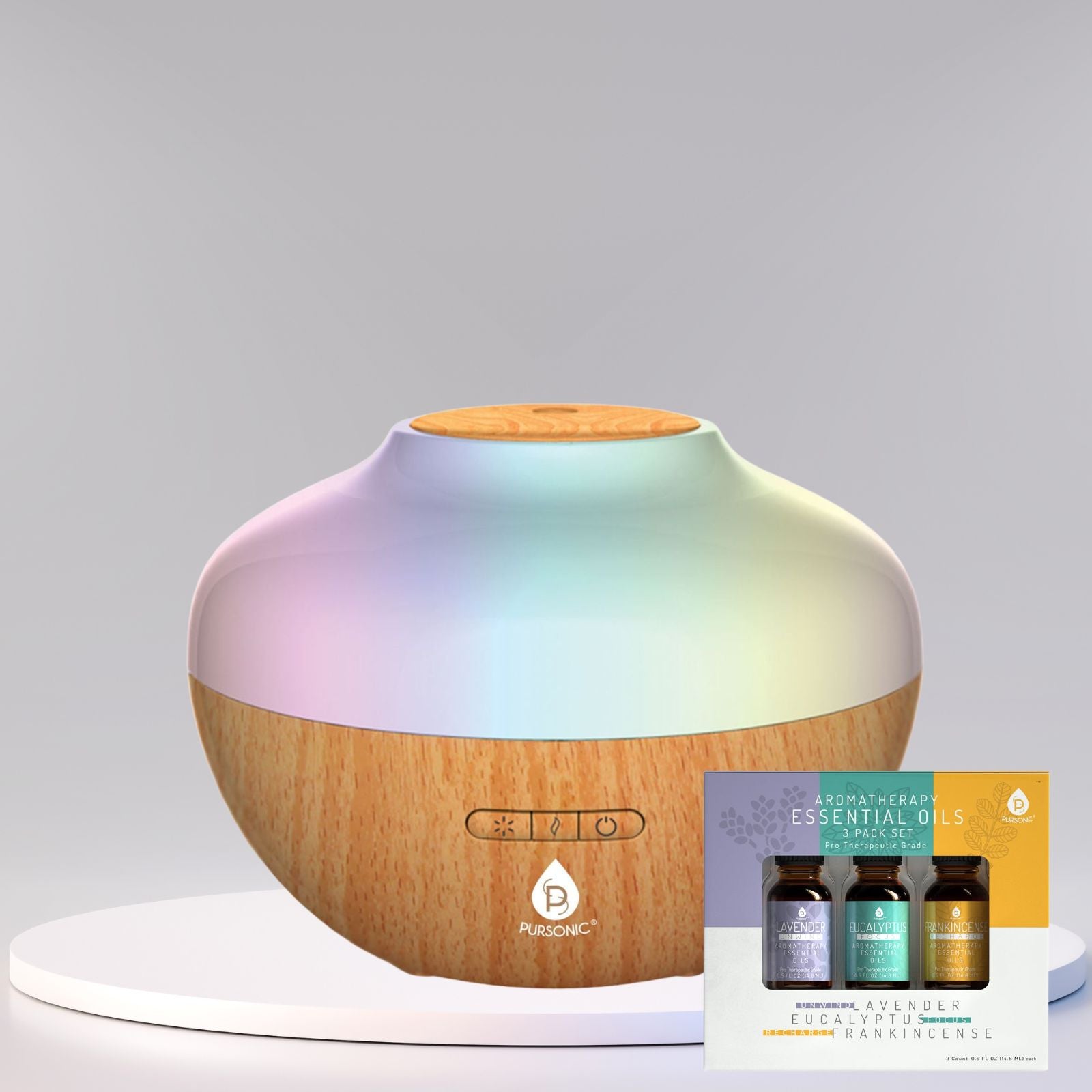 Pursonic Aromatherapy Diffuser & Essential Oil Set