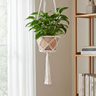 Macramé Hooped Plant Holder – Small | Natural (16 cm)