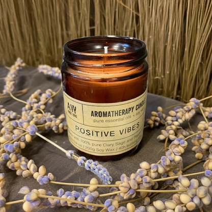 Aromatherapy Soy Candle 200g - Positive Vibes