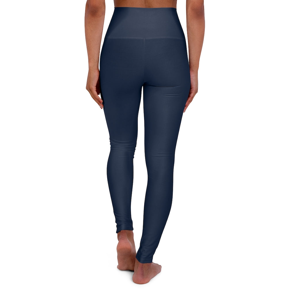 Women’s High Waist Fitness Leggings – Navy Blue