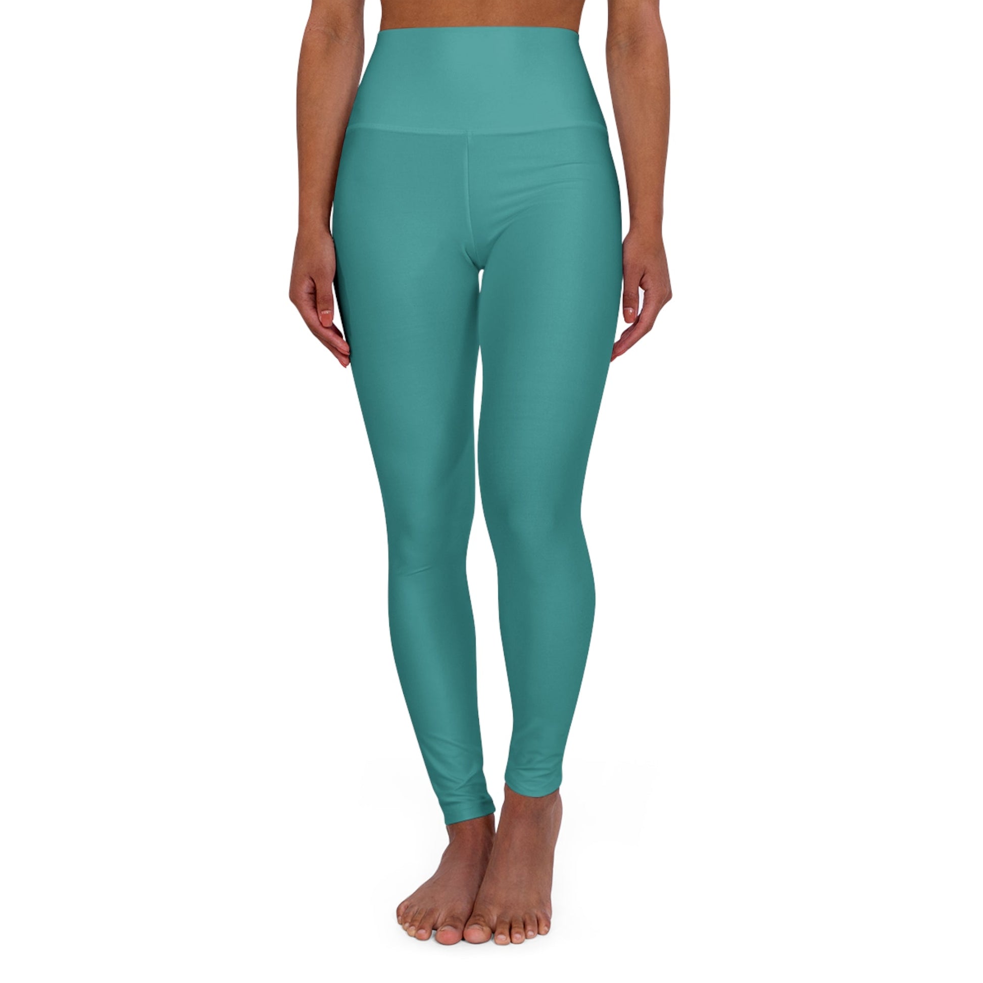 Women’s High-Waist Fitness Leggings – Teal Green