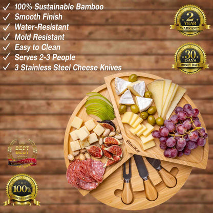 Bamboo Cheese Board & Knife Set
