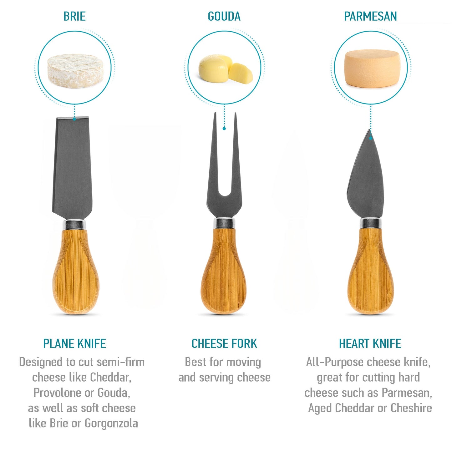 Bamboo Cheese Board & Knife Set