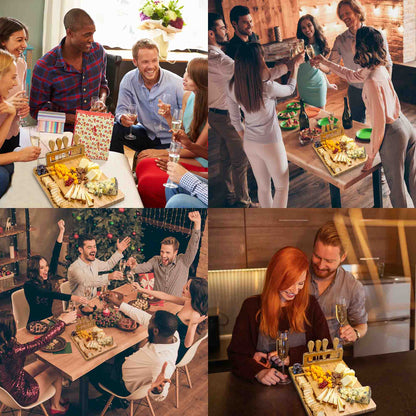 Bamboo Cheese Board & Knife Set | 14x11" Charcuterie