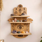 Hamsa Wall Shelf in Mango Wood