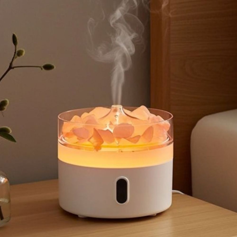 Himalayan Salt Aroma Diffuser with Flame Effect – 220ml