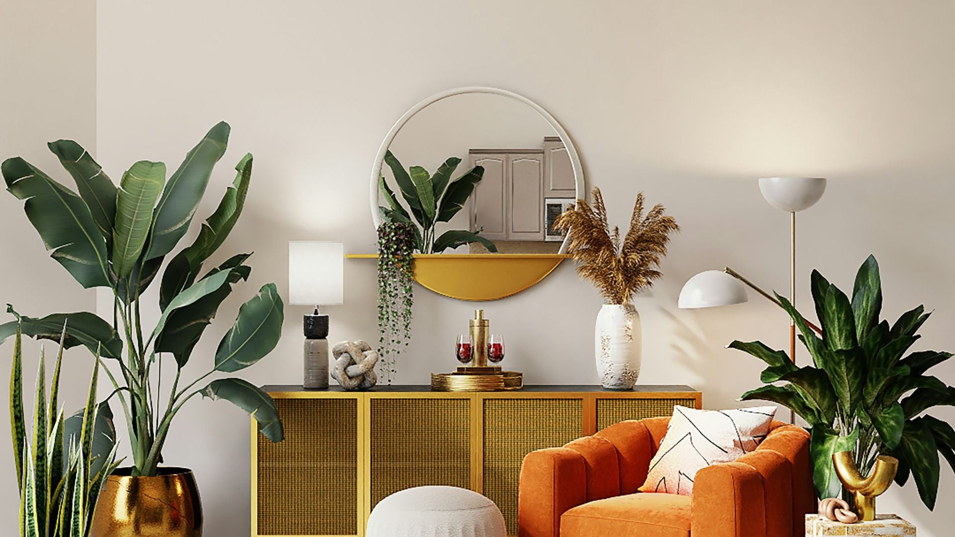 A calm place with modern furniture