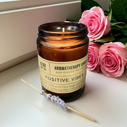 Aromatherapy Soy Candle 200g - Positive Vibes