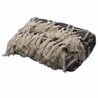 Black & Beige Cotton Throw – 125 × 150 cm