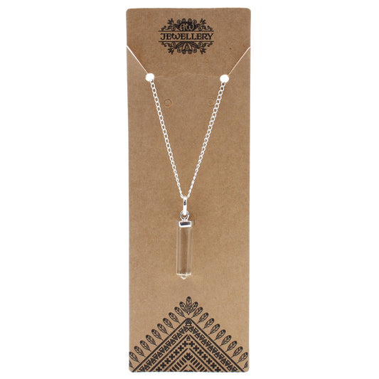 Rock Quartz Point Pendant – Handcrafted Gemstone