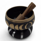Moon phase singing bowl set – Black 10.7 cm