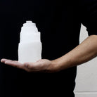 Natural Selenite Tower Lamp – 15 cm