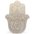 Mango Wood Hamsa Wall Plaque – Whitewash 52 cm