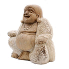 Hand-Carved Happy Buddha Statue – Whitewash
