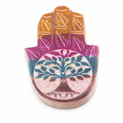 Soapstone Hamsa Incense Holder – Tree of Life