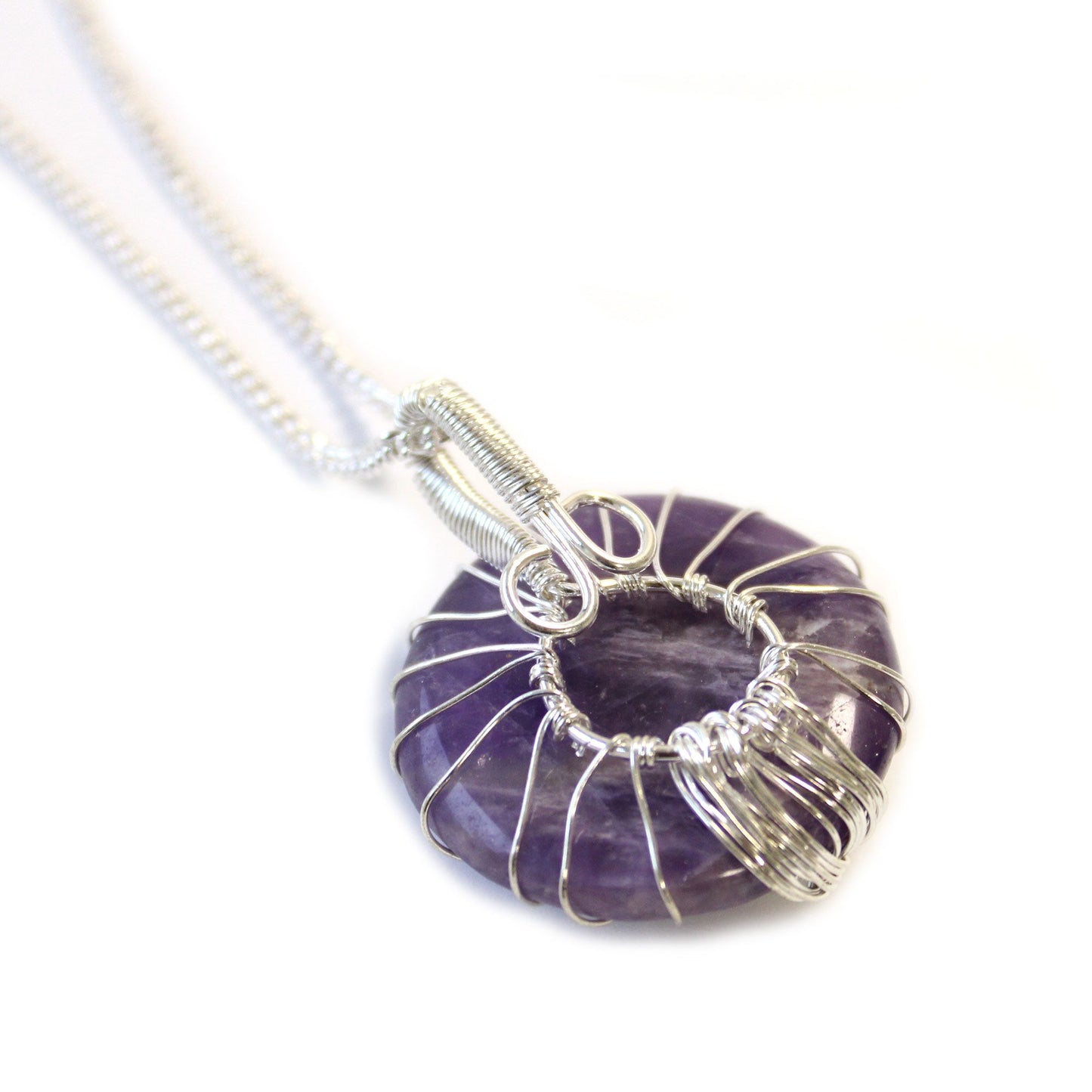 Tree of Life Amethyst Necklace – Handcrafted Gemstone
