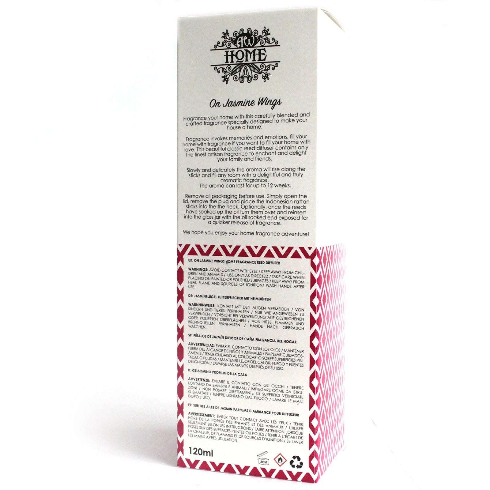 120ml Reed Diffuser – On Jasmine Wings