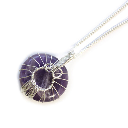 Tree of Life Amethyst Necklace – Handcrafted Gemstone