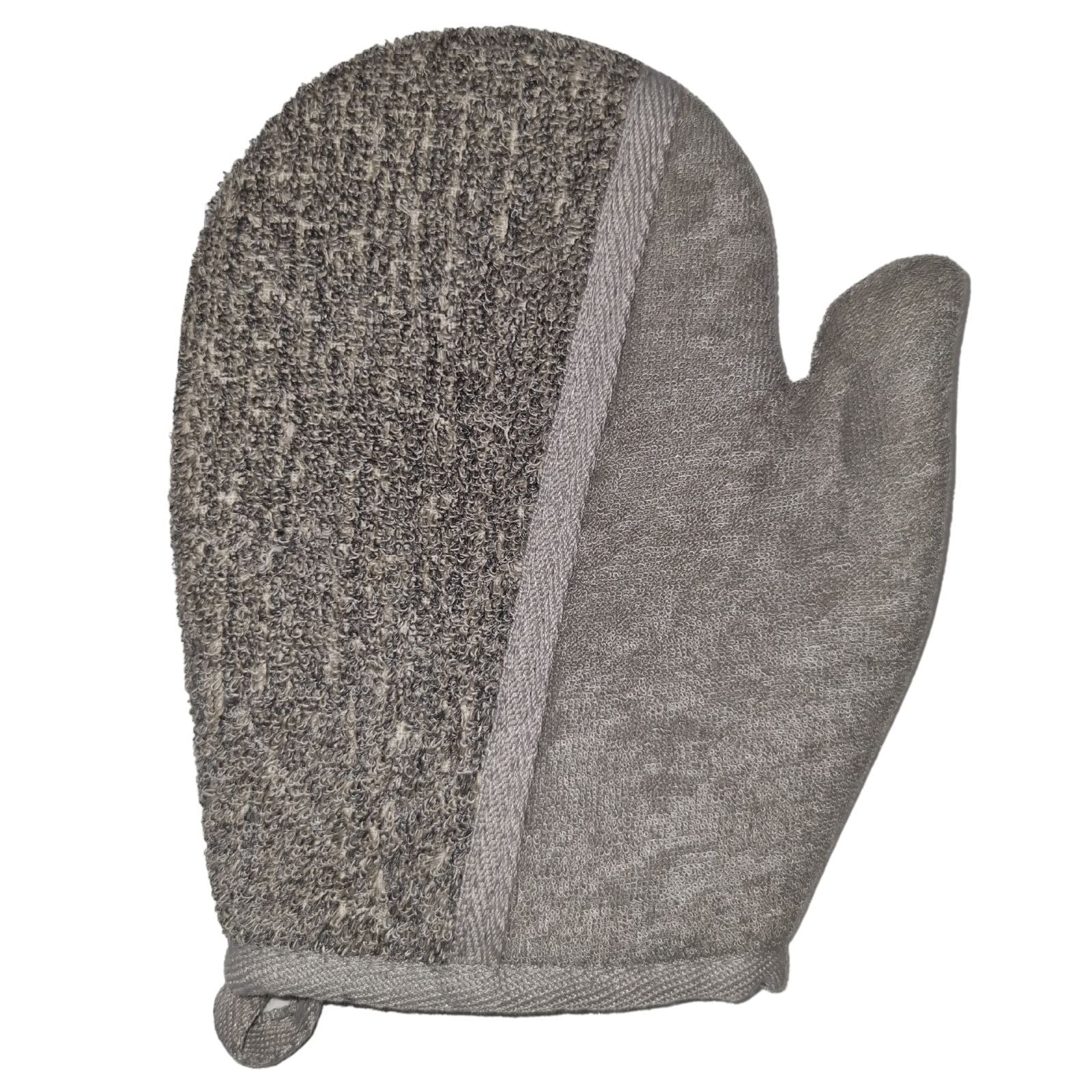 Bamboo & Linen Bath Glove  - Charcoal