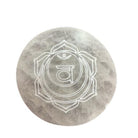 Seven Chakra Selenite Charging Plate Set